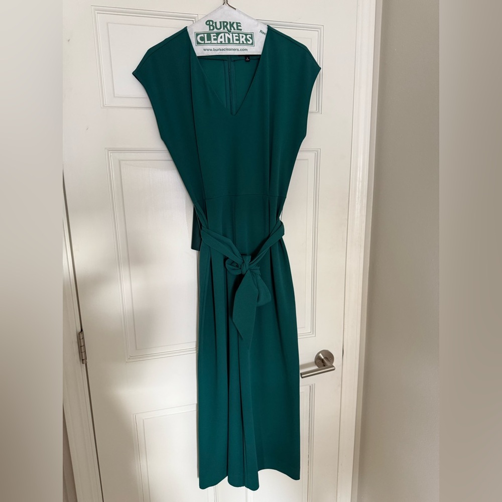 Chic Teal Maxi Dress with Belt